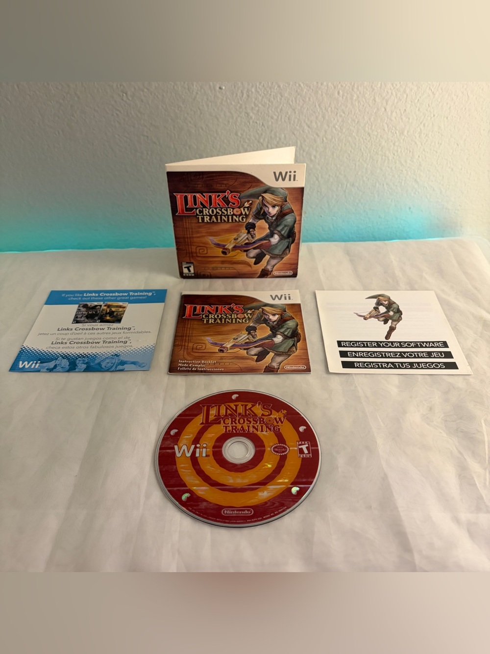 Links CrossBow Training Nintendo Wii Complete CIB Manual 2007 Tested Works Game